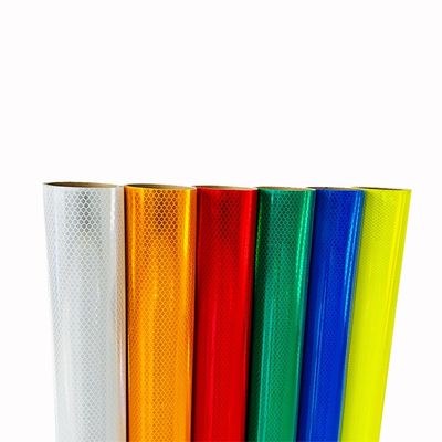 Καλή τιμή 4x150FT Μικρό Λευκό Κίτρινο Υψηλής Ορατότητας Μικρό Διαμαντένιο Φιλμ Ανακλαστικής Επικάλυψης Βινυλίου για Σήμανση Οδικής Κυκλοφορίας ODM σε απευθείας σύνδεση