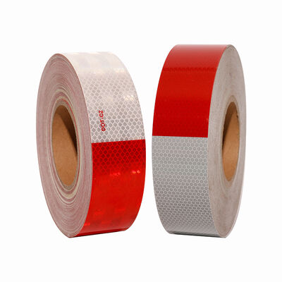 Καλή τιμή DOT-C2 Εγκριθείσα μικροπρισματική ανακλαστική ταινία ασφαλείας με διάρκεια ζωής 10 ετών για φορτηγά και ρυμουλκούμενα σε απευθείας σύνδεση