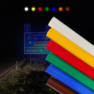 Καλή τιμή Ανακλαστικό φύλλο ASTM D4956 Τύπου II EGP με διάρκεια ζωής 7 ετών σε εξωτερικούς χώρους και αυτοκόλλητη κόλλα ευαίσθητη στην πίεση σε απευθείας σύνδεση